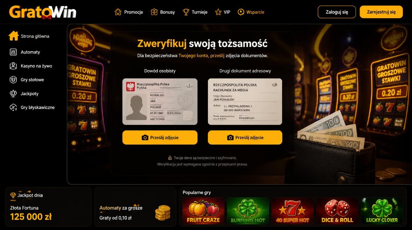  dokumenty weryfikacyjne i gry za małe stawki 